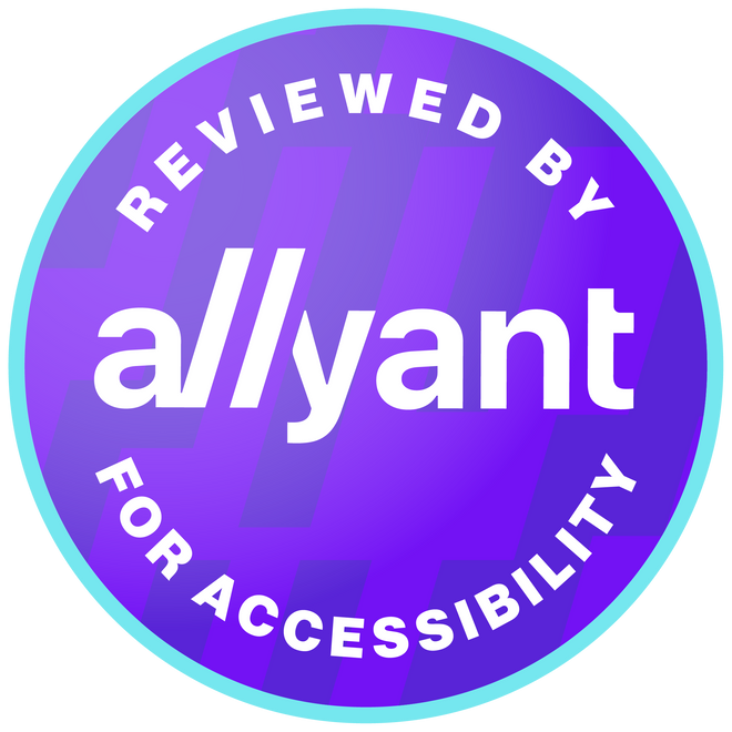 Badge stating Reviewed by Allyant for Accessibility